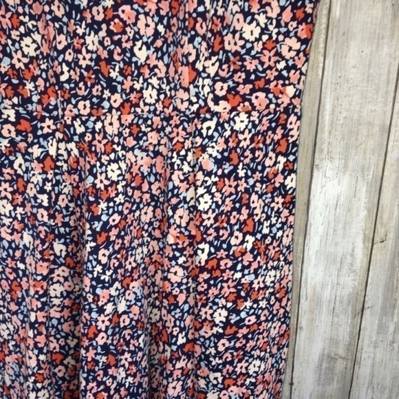 BCBGeneration Floral Hot Coral Combo Sleeveless Dress - Picture 3 of 6